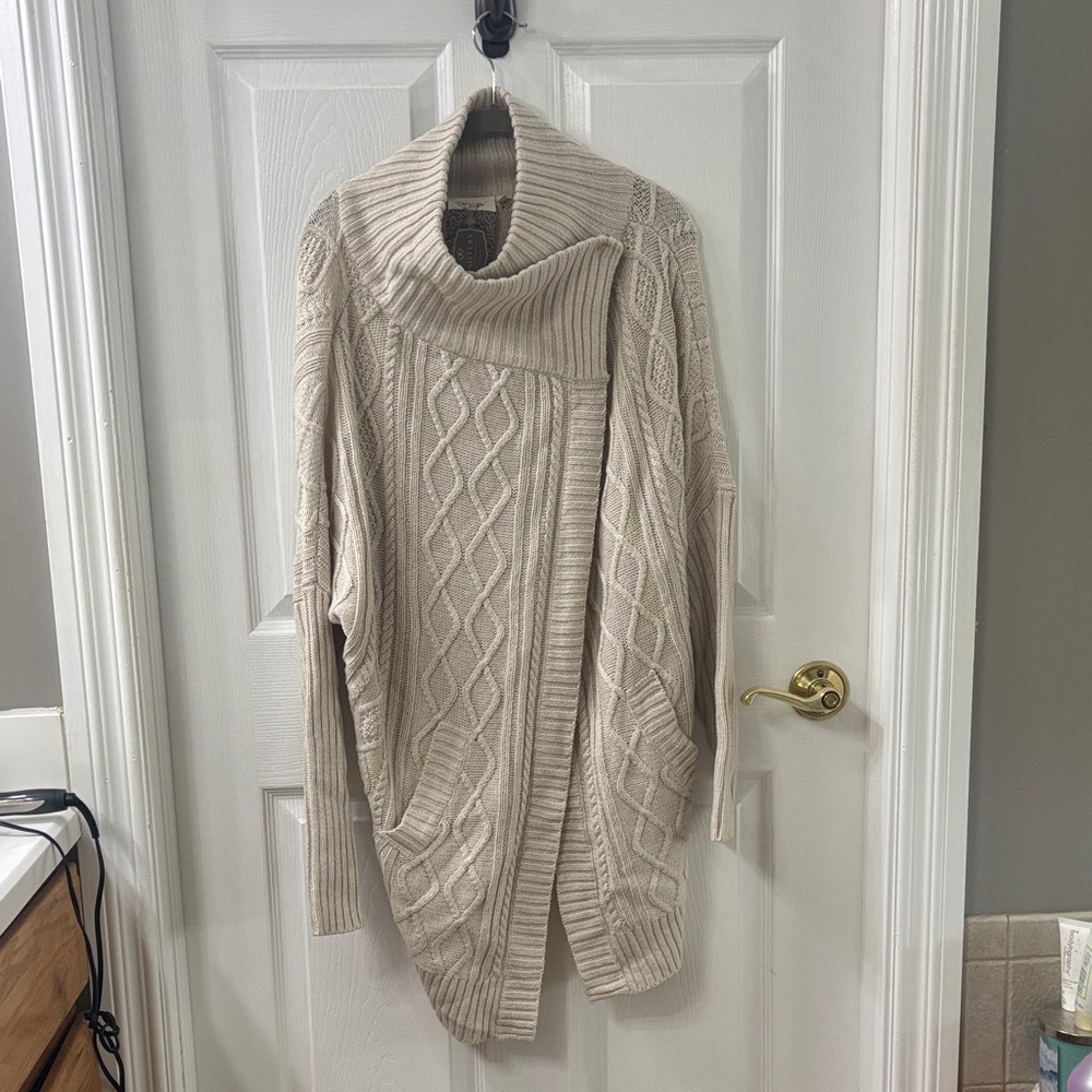 RD in style Beige Cowl Neck Sweater